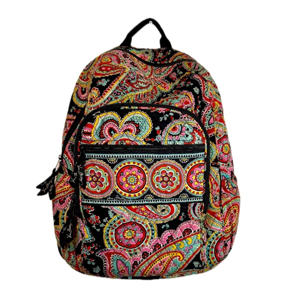 VERA BRADLEY Black/Red/Green back to school, weekend getaway Backpack